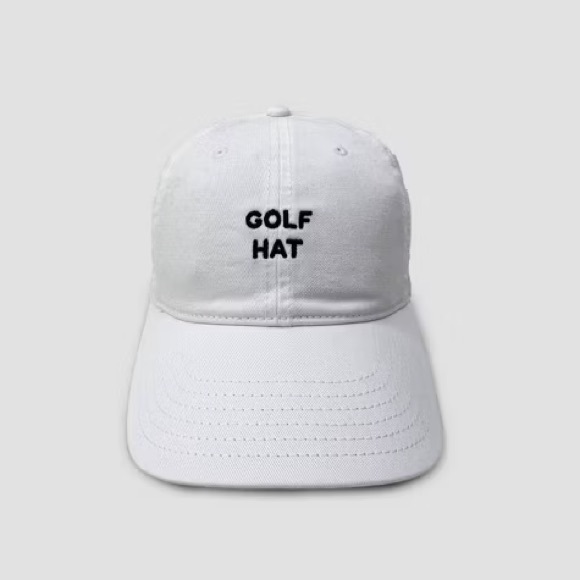 MIGHTY FINE White Literal Golf Hat Dad Cap - Picture 5 of 8